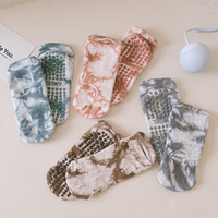 Tie Dye Yoga Pilates Cheville Anti-dérapant Chaussettes Femmes Fantaisie Belle Mignon Gradient Couleur Sport Chaussettes pour Le Sport