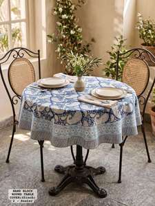 Best Selling Round <b>Table</b> Cover Waterproof Printed Easy Clean Dining <b>Protector</b> For Kitchen Decor Available In Bulk Quantity - Product Image 3