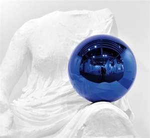 Escultura de bola de acero inoxidable para decoración de jardín, escultura de Metal - Product Image 1