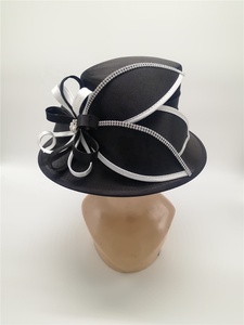 Chapeaux en feutre <span class=keywords><strong>de</strong></span> Satin pour femmes, étui dur, à la mode, large bord, soirée formelle, église, nouvelle collection, élégant, pour l'été - Product Image 4