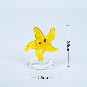 Handmade mini Glass Cá Hề Starfish <span class=keywords><strong>figurine</strong></span> lampworking kỹ thuật cho Halloween Giáng sinh năm mới trang trí nội thất - Product Image 4