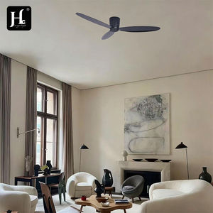 52-inch flush-mounted <b>ceiling</b> <b>fan</b> <b>with</b> European-style electrical design, no light strip, and <b>remote</b> control - Product Image 6