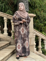 Robes islamiques en lin pour femmes, col rond, manches longues, longueur cheville, modestes, style traditionnel musulman, vente en gros ODM