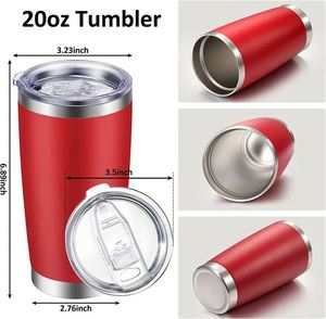 20 oz Portable Car Cup - Vacuum Stainless Steel <b>Insulated</b> Drinking Straw <b>Mug</b> - Product Image 5