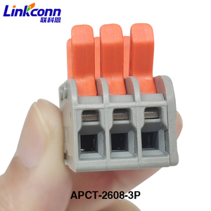 Factory Direct Sales Painless Lever Quick Connect Terminal Block Electrical Conductor <b>Wire</b> Connector Brass Contacts APCT-2608-4P - Product Image 5