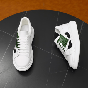 Alexander Zapatos Deportivos de Moda con Suela Gruesa y Elevada, Diseño de Serpiente Mc Queen, Parte Superior con Empalmes y Relieve - Product Image 2
