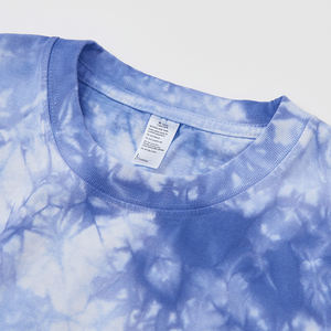 Унисекс 250 GSM Высококачественная краска для галстука Обычная посадка с индивидуальным принтом логотипа Повседневная Уличная модная одежда 100% хлопковая футболка - Product Image 2