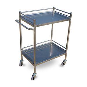 Chariot médical d'aide aux soins de santé 600x400x860mm en acier inoxydable, chariot de rangement pour hôpital - Product Image 1