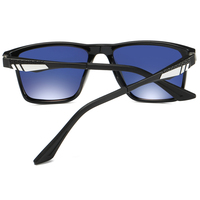 Lunettes de soleil polarisées surdimensionnées avec verres TAC, monture bleue/transparente, protection UV400, anti-choc, pour hommes et femmes, logo personnalisé, prix d'usine