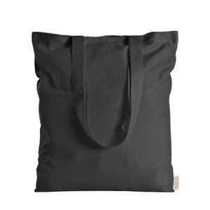 Bolsa de Compras de Algodón Mediana con Asas Largas de 30-50cm, Negra, para Uso Diario - Product Image 1
