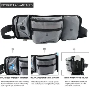 Borsa <span class=keywords><strong>per</strong></span> Snack <span class=keywords><strong>per</strong></span> <span class=keywords><strong>Cani</strong></span>, Marsupio Multifunzione in Nylon <span class=keywords><strong>per</strong></span> Addestramento all'Aperto, Borsa <span class=keywords><strong>per</strong></span> Alimentazione Addestratore di Animali Domestici, Può Contenere Snack e <span class=keywords><strong>Premi</strong></span> - Product Image 5