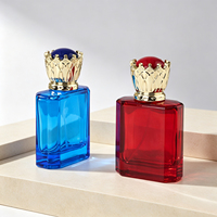 Flacon atomiseur de parfum en verre cristal de luxe 100 ml avec bouchon couronne, vide, pour huiles essentielles et aromathérapie, OEM ODM en gros