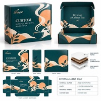 Boîte d'expédition pliable en papier brillant personnalisée pour l'emballage du thé et du café