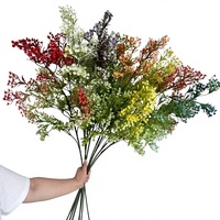 Bunga Plastik Gypsophila, Bunga Palsu Batang Panjang, Tanaman Hias untuk Dekorasi Bunga di Gapura Pernikahan, Rumah, dan Acara