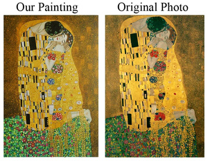 Dipinto a mano Replica Wall Art Canvas famosa opera d'<span class=keywords><strong>arte</strong></span> il bacio di <span class=keywords><strong>Gustav</strong></span> <span class=keywords><strong>Klimt</strong></span> pittura a olio - Product Image 2