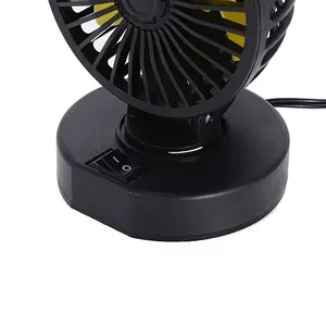 Encendedor de cigarrillos para automóvil Ventilador de 4 pulgadas El ventilador de refrigeración para excavadora de camiones se puede girar para ajustar el ventilador del vehículo