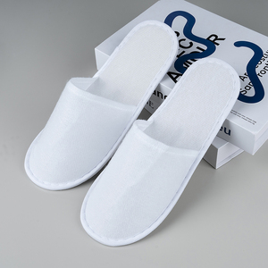 OEM Beyaz Havlu Terlikler EVA Tabanlı Özel Logo Toplu Toptan Satış - Product Image 4