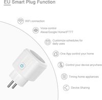 Prise intelligente Wi-Fi compatible Alexa & Google Home, alimentée par batterie, pour hôtel, avec minuterie et télécommande, 433,92 MHz, Wi-Fi, DIY Maison