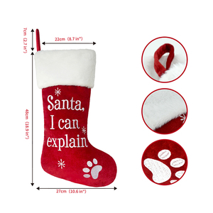 Calze di <span class=keywords><strong>Natale</strong></span> Ricamate di Alta Qualità, Fornitura Diretta dalla Fabbrica, Calze Vuote per Decorazioni Natalizie, Lusso all'Ingrosso - Product Image 2