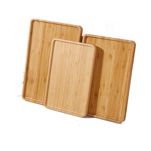 Bamboo Serving Trays <b>Set</b> <b>Square</b> Rectangular Natural Wood Tea Coffee Hotel Restaurant Tableware Household Gift Use - Product Image 5