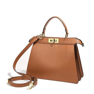 New style genuine leather women's bag <b>top</b> grade cowhide women's bag large capacity rotating buckle crossbody bag casual handbag - Product Image 1