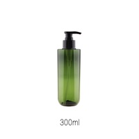 Bouteille de lotion en plastique PET ronde à fond bombé personnalisée de 300 ml et 500 ml, emballage pour shampooing et soins de la peau, bouteille de lotion pour hôtel