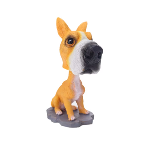 Aangepaste Cartoon <span class=keywords><strong>Mini</strong></span> Hond Schudden Hoofd Beeldje Schattig Dier Bobblehead Auto Decoratie Poly Hars Hondenverf Model Hars Handwerk - Product Image 1