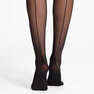 Collants transparents 20D style vintage avec couture arrière pour femme, collants gainants à motif talon cubain A01-6-19 - Product Image 3