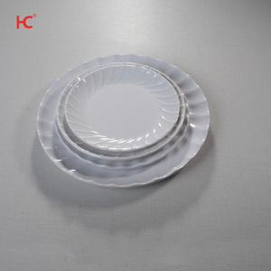 للاستخدام المنزلي من الدرجة الغذائية للمطعم منقط للزهور أنيق ناعم أبيض أواني طعام طقم عشاء كوب ملاعق صينية أطباق ميلامين - Product Image 2