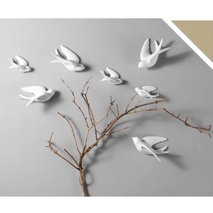 Decorazione Murale 3D in Ceramica, Statuette di Uccelli e Rondini, Arte Decorativa Creativa per Soggiorno, <span class=keywords><strong>Murales</strong></span> Animali, Ornamenti Decorativi per la Casa - Product Image 5