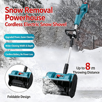 Pala quitanieves eléctrica portátil de mano, quitanieves inalámbrico de 21 V con batería, removedor de nieve de 1000 W para limpieza exterior en invierno