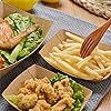 Boîte à hot dog à emporter biodégradable et jetable Kraft Plateau à salade écologique Porte-collation au poulet frit Assiettes et bols en papier