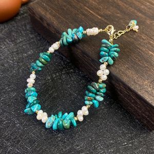 Gran oferta LONGFENG lujo mujer S925 plata patrón geométrico imitación perla brazalete estilo clásico para fiestas - Product Image 1