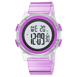 Kmei1997-Reloj de mano deportivo para hombre y mujer, pulsera de TPU suave resistente al agua con esfera grande redonda
