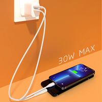 Cargador Rápido GaN PD de 30W Personalizado con Enchufe para Reino Unido, Certificado UKCA, Adaptador de Carga de Doble Puerto A+C, Compatible con Teléfonos Inteligentes iPhone