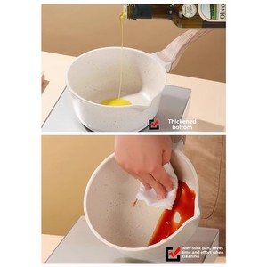 Juego de utensilios de cocina antiadherentes de piedra Maifan con tapas de vidrio y asas resistentes al calor, 3 o 5 piezas, ollas y sartenes de cocina <span class=keywords><strong>para</strong></span> comercio transfronterizo - Product Image 5