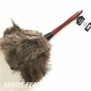 ريشة مصنع الجملة النعامة منفضة ريش مع الخشب مقبض قابل للغسل النعامة منفضة ريش - Product Image 3