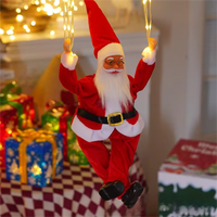 Ornement de Noël suspendu en forme de parachute lumineux avec affichage LED personnalisé, décoration LED pour la fenêtre de la maison, fête de Noël