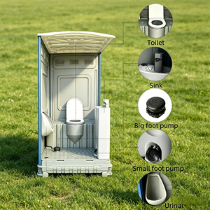 <span class=keywords><strong>Cabine</strong></span> de <span class=keywords><strong>douche</strong></span> mobile légère en HDPE anti-UV, pliable rapidement, pour festivals, chantiers et <span class=keywords><strong>camping</strong></span> - Product Image 1
