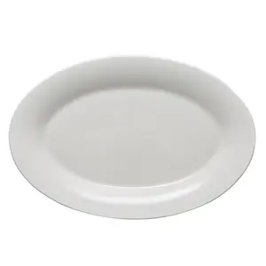 Beyaz yemek tabakları 11 inç-porselen Modern eğri 6-bulaşık makinesi, mikrodalga, fırın güvenli, porselen tabak yuvarlak tabak Set