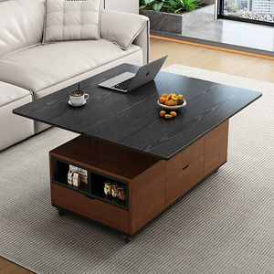 Table basse relevable multifonctionnelle moderne NKAHS avec tiroirs de rangement et étagère dissimulée pour le mobilier de salon - Product Image 4