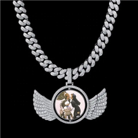 Chaîne en diamant glacé 8mm 10mm 12mm à broches Miami Moissanite chaîne à maillons cubains et pendentif mémoire Photo pour hommes rappeur
