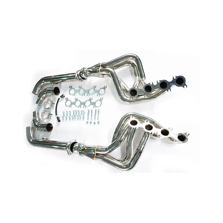 Customized Titanium Exhaust Header for Ford Mustang 05-09 4.6L V8 Polished exhaust catback muffler exhaust
