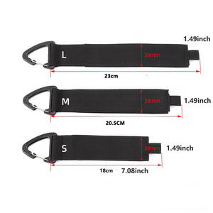 Tali Pengikat Barang Polyester dengan <span class=keywords><strong>Hook</strong></span> <span class=keywords><strong>and</strong></span> <span class=keywords><strong>Loop</strong></span>, Tali Gantung Heavy Duty dengan Gesper Segitiga untuk Berkemah - Product Image 4