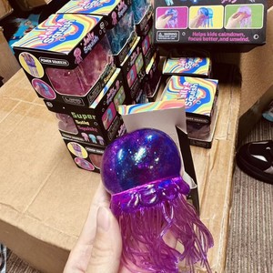 Glittering Jelly Squish <b>Squishy</b> Toy 3 Colors Mixed TPR Maltose Slow Rebounding Fidget Toy for Stress Relief - Product Image 2