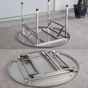 Piccolo <span class=keywords><strong>tavolo</strong></span> pieghevole in acciaio inox integrato <span class=keywords><strong>tavolo</strong></span> da pranzo quadrato per uso domestico ed esterno Set da pranzo - Product Image 1