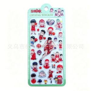 Sticker trang trí sổ tay phong cách <span class=keywords><strong>Anime</strong></span> Slam Dunk Nhật Bản, chất liệu PVC 3D trong suốt, nổi bật, dễ thương, sáng tạo, hình thú cưng - Product Image 2