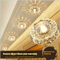 Plafonnier à LED de style moderne avec projecteur en cristal Luminaire encastré pour le salon et la décoration murale Alimentation CA