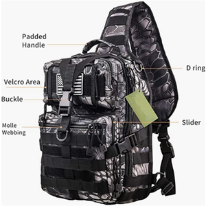 Sac à bandoulière tactique multifonctionnel pour hommes avec sac à bandoulière MOLLE EDC pour l'extérieur/voyage - Product Image 6