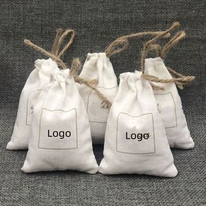 Bolsa de Regalo Ecológica de Algodón con Cordón y Asa de Cuerda, Personalizable con Logotipo, para Artículos Esenciales de Compras - Product Image 1